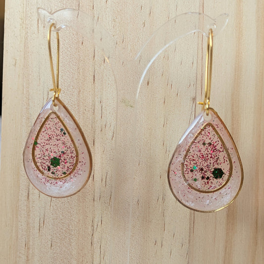 Boucles Résine "Noël" — Modèle 11