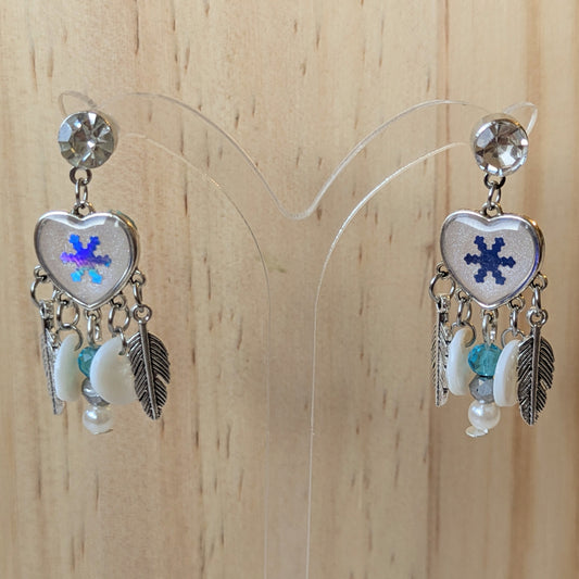 Boucles Résine "Noël" — Modèle 8